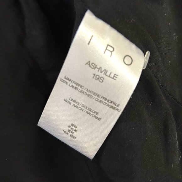 IRO Ashville Motorcycle Jacket Lilac Lavender Lambskin Leather Sz 38/6/S Coat - Picture 11 of 11